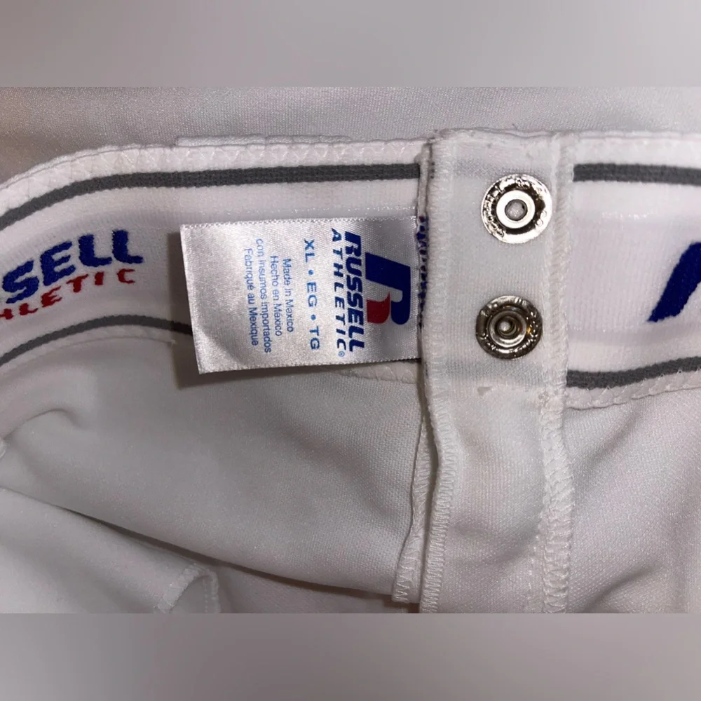NWT Russell Athletic White Pro Diamond Fit Double Knit Softball Knicker Pants XL - Picture 3 of 8